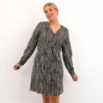 OBJJACIRA L/S V-NECK SHORT DRESS