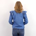 ONLINDIGO LS FRILL DNM SHIRT