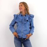 ONLINDIGO LS FRILL DNM SHIRT