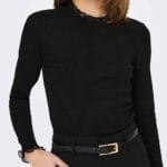 ONLLESLIE L/S LACE MIX TOP