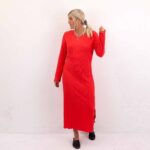 PCFLORA LS MIDI DRESS