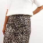 VILEONOR HW MIDI LEO DENIM SKIRT