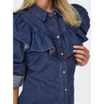 ONLINDIGO LS FRILL DNM SHIRT