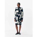 OBJRAY LS KNIT DRESS AOP