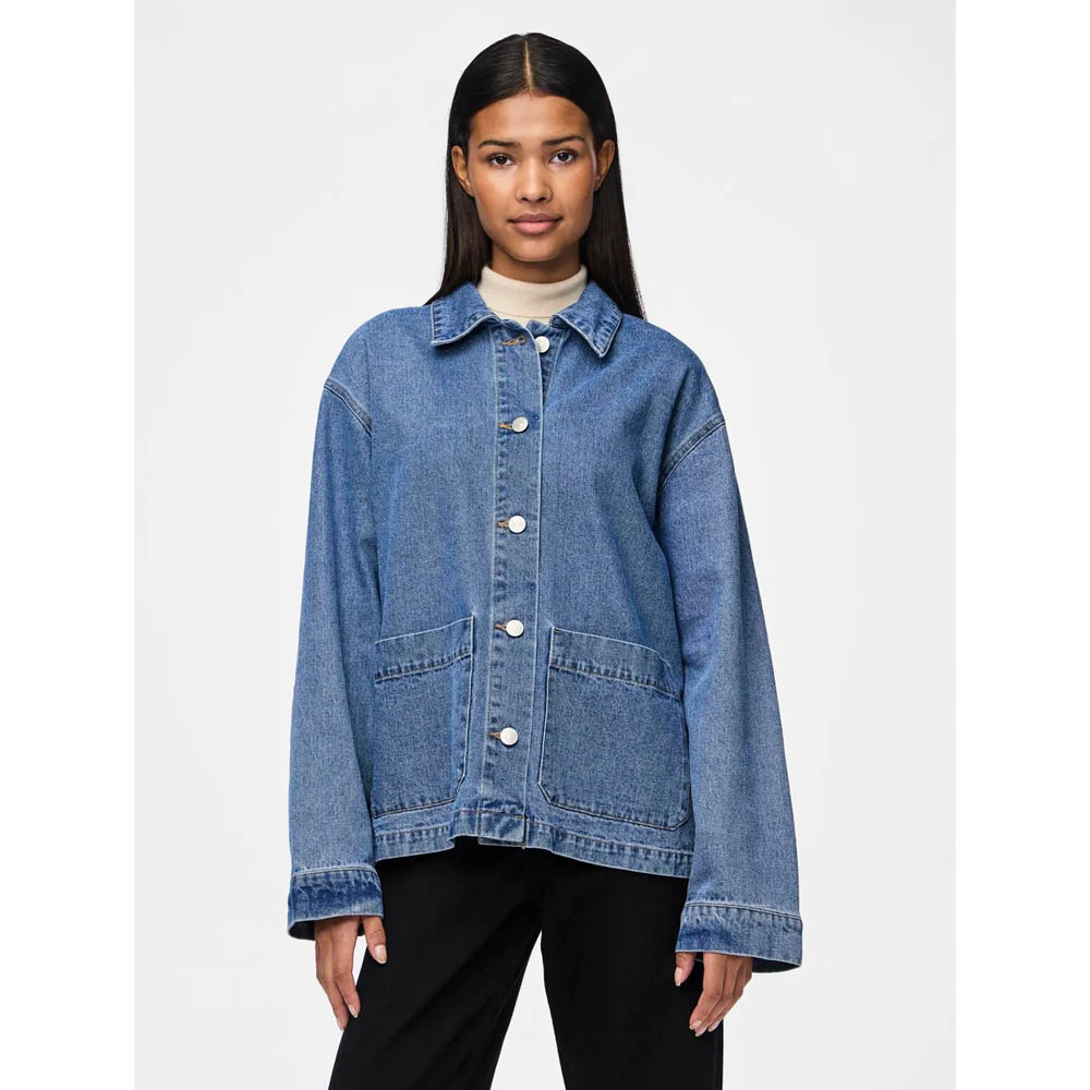 PCCHRISSY LS DENIM LOOSE SHIRT