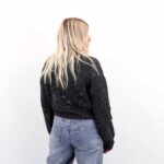 PCRADA LS O-NECK SEQUIN KNIT