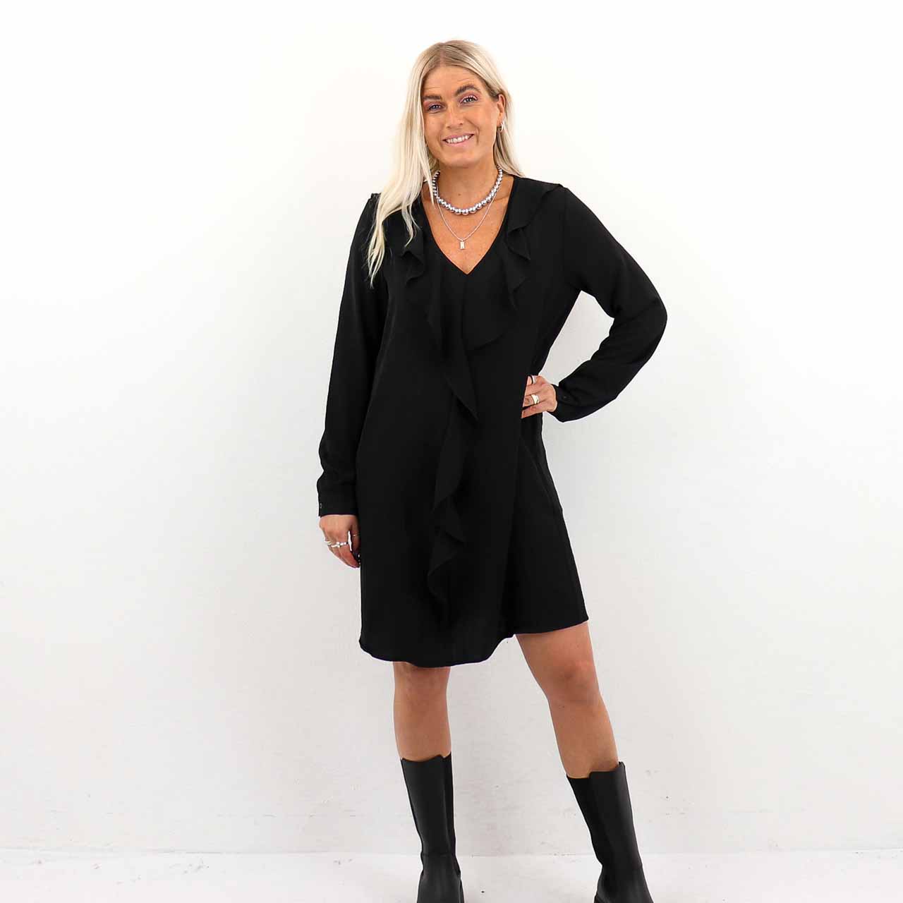 JDYMARIKA LIFE L/S FLOUNCE DRESS