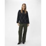 OBJESTER LS KNIT TOP AOP NOOS