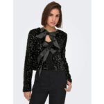 ONLANIKA SEQUINS LS BOW TOP