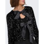 ONLANIKA SEQUINS LS BOW TOP