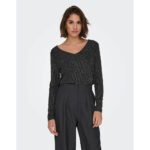 ONLCAROL L/S 2-WAY GLITTER MIX TOP