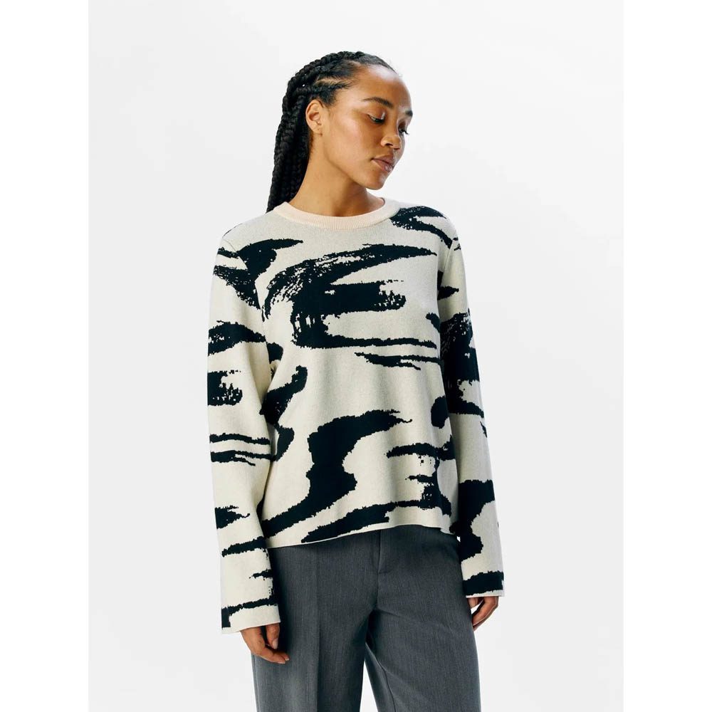 OBJREYNARD SQUARE SLEEVE O-NECK AOP