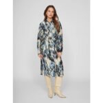 VIAGNES L/S MID CALF SHIRT DRESS