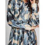 VIAGNES L/S MID CALF SHIRT DRESS