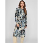 VIAGNES L/S MID CALF SHIRT DRESS