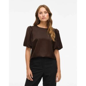 VIELLETTE 2/4 SATIN PUFF TOP