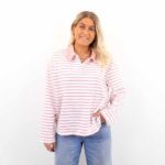 VMALMA LS STRIPED POLO TEE