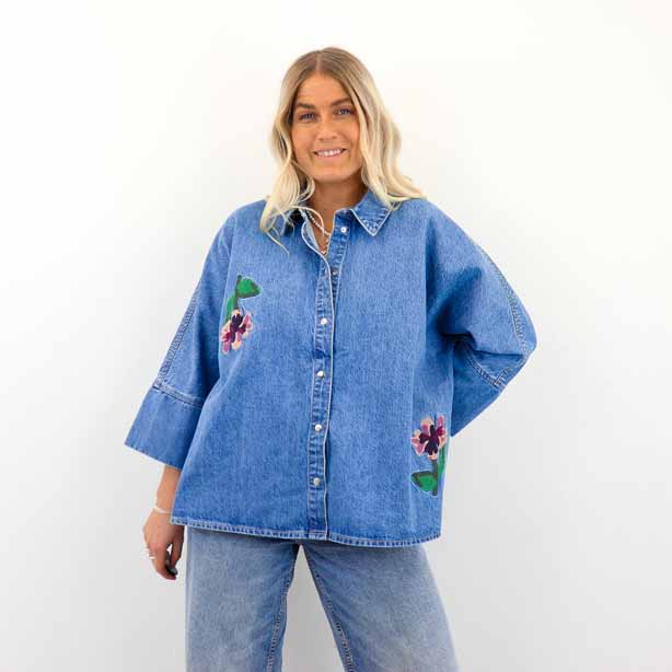 ONLGRACE 3/4 SHIRT FLOWER DNM