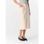 OBJELLEN MW MIDI TWILL SKIRT