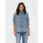 ONLVERA LS FLOWER EMB DENIM SHIRT