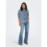 ONLVERA LS FLOWER EMB DENIM SHIRT