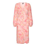 VMSMILLA LS VNECK CALF DRESS