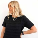 PCANINE SS NECK DRESS