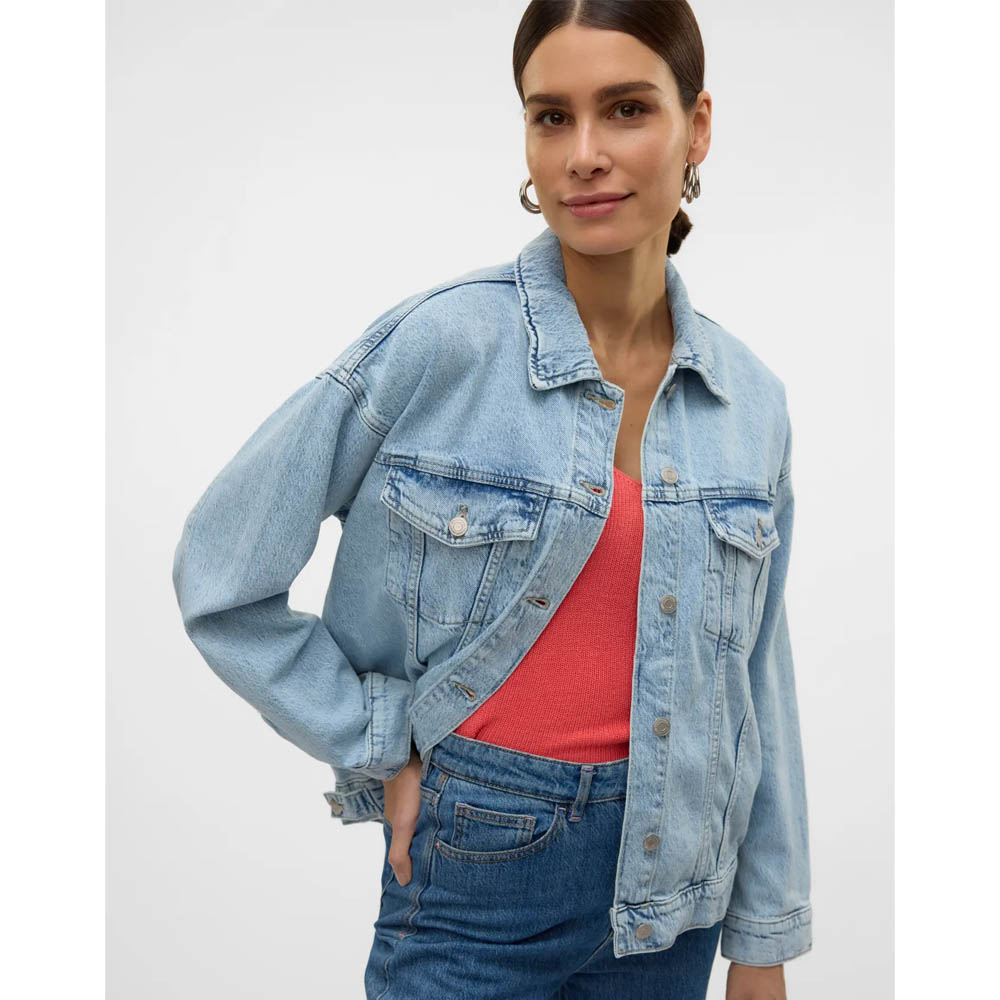 Vmtessa High Rise Short Denim Skirt Black Denim