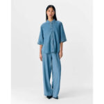 OBJFRAME 2/4 RE DENIM TOP