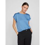 VIELLETTE S/S SATIN TOP
