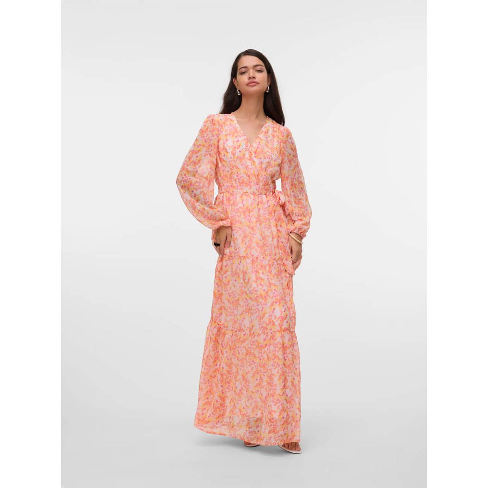 AWAUDORA LS LONG WRAP DRESS