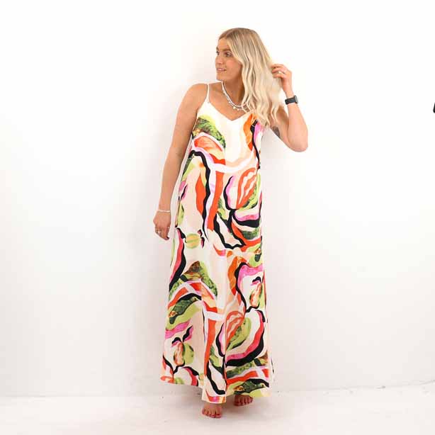 Only Damen Maxikleid ONLNOVA LIFE DORA LONG in mehrfarbig kaufen