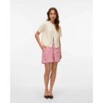 VMGOLD SS O-NECK ONE BUTTON CARDIGAN