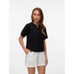 VMGOLD SS O-NECK ONE BUTTON CARDIGAN