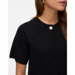 VMGOLD SS O-NECK ONE BUTTON CARDIGAN