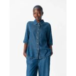 OBJFRAME 2/4 RE DENIM TOP