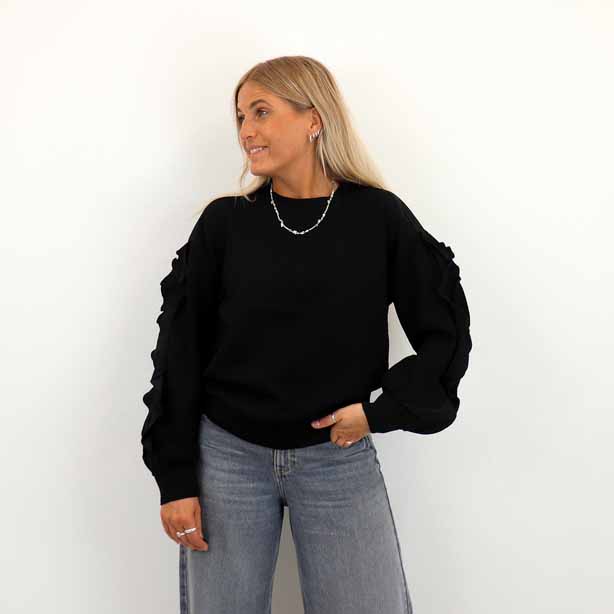 VIMENTINA FLOUNCE ONECK LS TOP