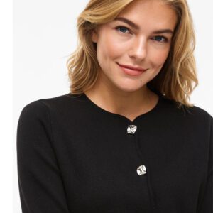 VISWAY O-NECK L/S BUTTON KNIT CARDIGAN