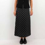 PCJYTTA HW ANKLE SATIN SKIRT