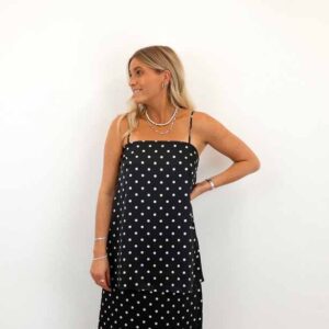 PCJYTTA STRAP SATIN TOP