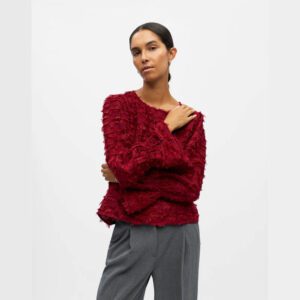 OBJDARIA RE L/S O NECK TOP