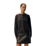 OBJFLORA RE LS KNIT BUTTON CARDIGAN