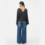 PCJYTTA LS SATIN TOP