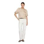 VIELLETTE 2/4 SATIN PUFF TOP