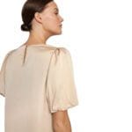 VIELLETTE 2/4 SATIN PUFF TOP