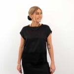 VIELLETTE S/S FULL SATIN LACE TOP