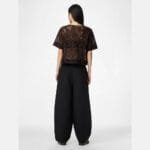 PCLOUISE 2/4 V-NECK TIE TOP