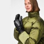 PCNELLIE LEATHER MITTENS