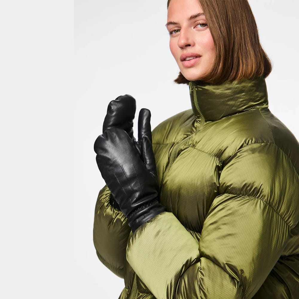 PCNELLIE LEATHER MITTENS