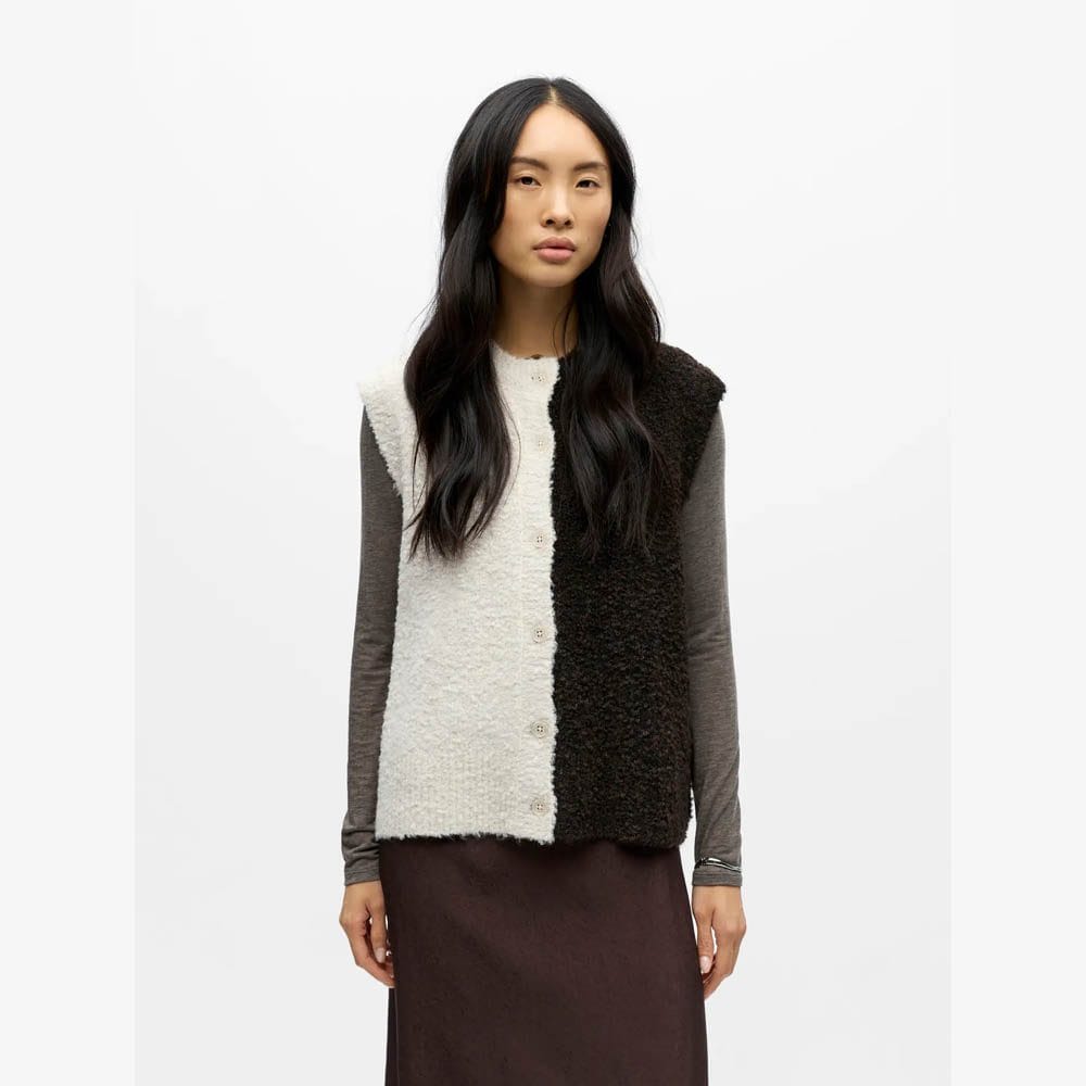 OBJKIMIA L/S LO KNIT VEST